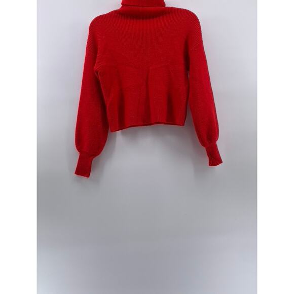 Urban Outfitters Sweaters - URBAN OUTFITTERS Women's Red Knit Turtleneck Long Sleeve Cropped Sweater SZ XS